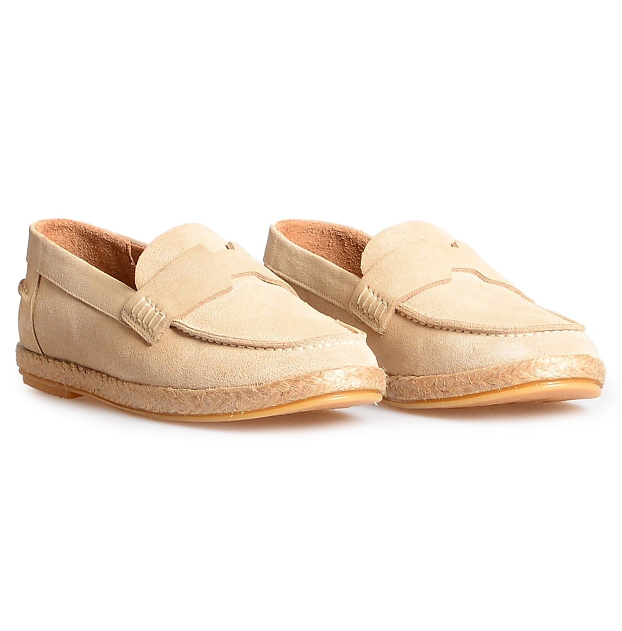 Flower Bej Flower Süet Kadın Espadril