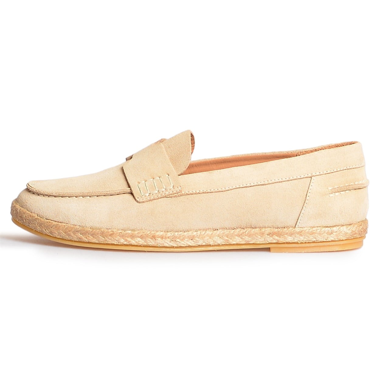 Flower Bej Flower Süet Kadın Espadril