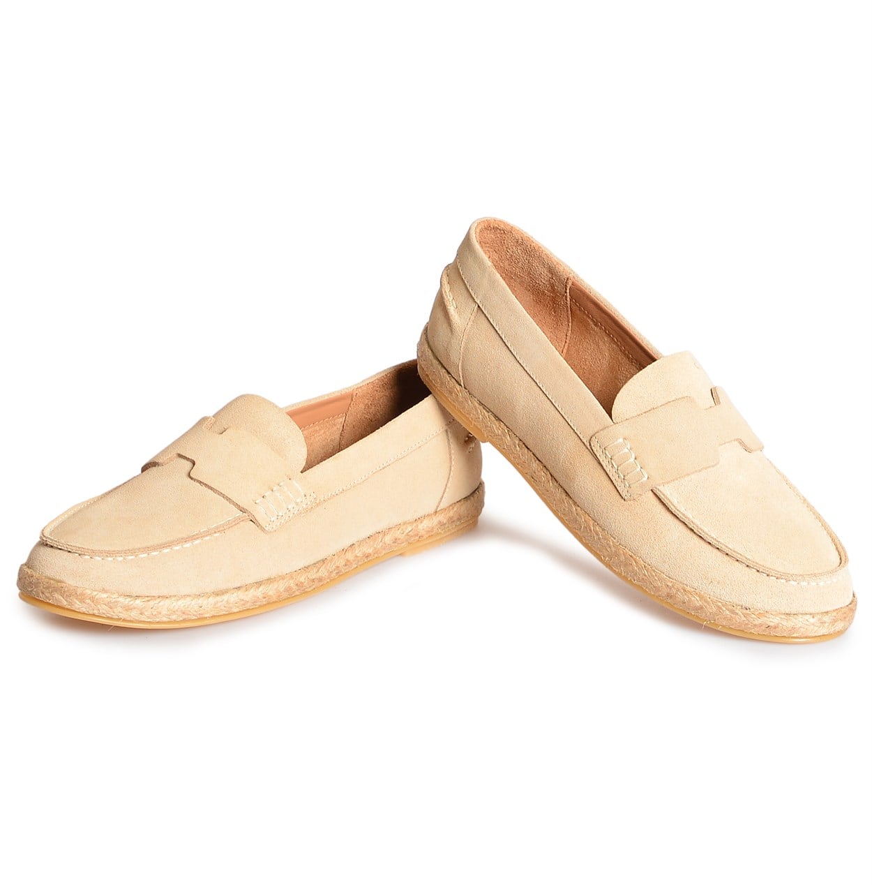 Flower Bej Flower Süet Kadın Espadril