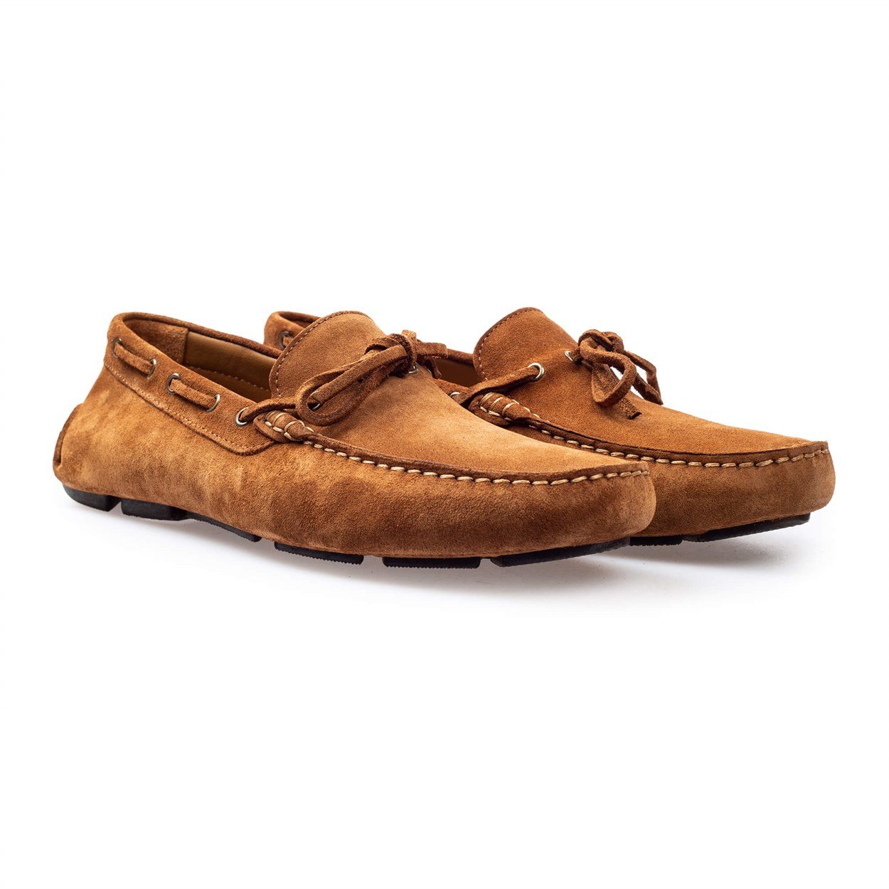 Flower Taba Flower Taba Süet Erkek Loafer Ayakkabı