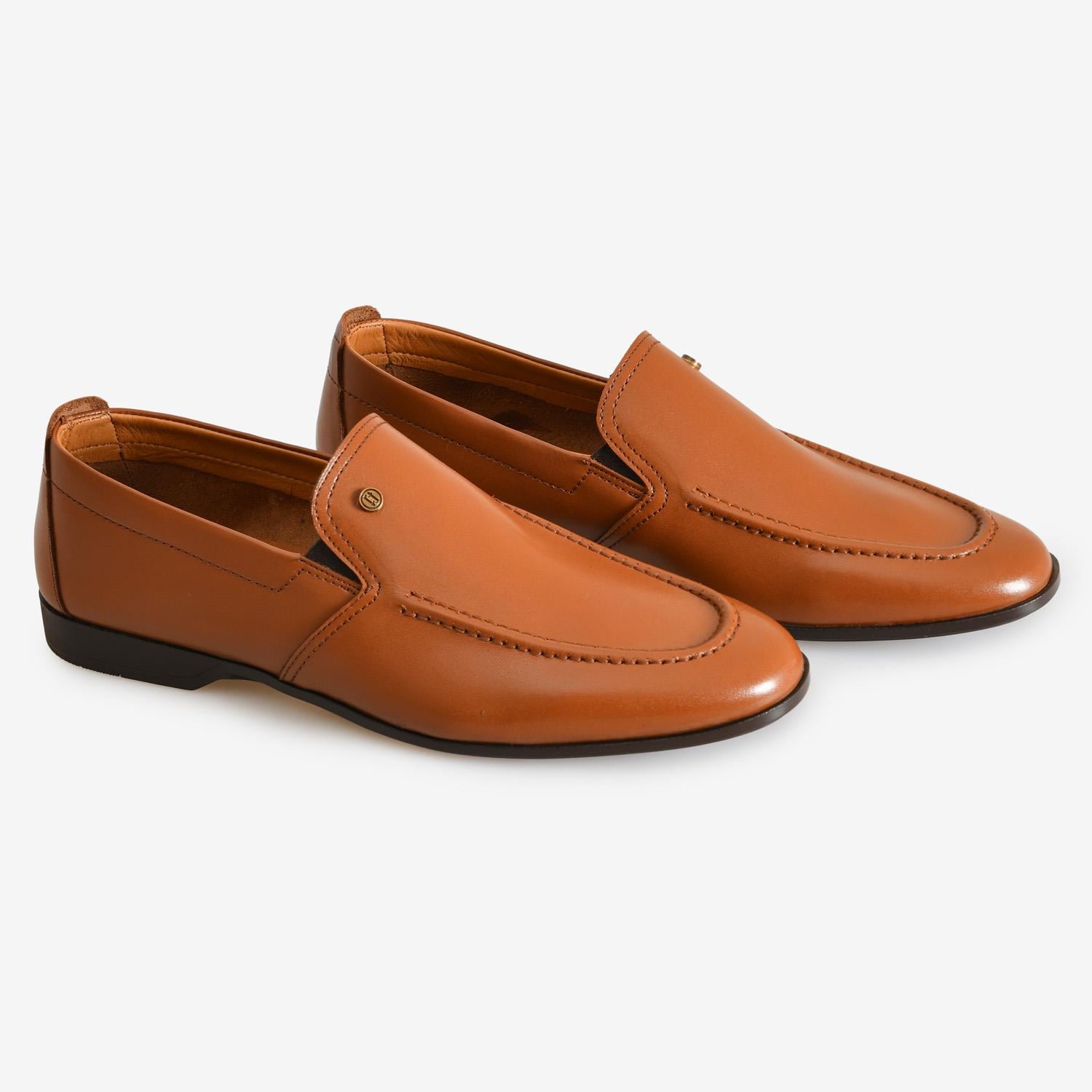 Flower Taba Flower Taba Deri Erkek Loafer