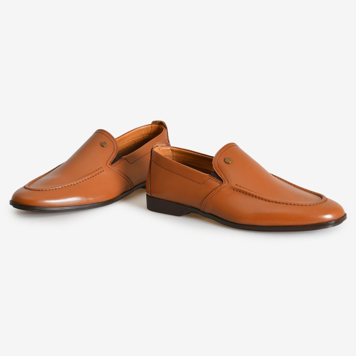 Flower Taba Flower Taba Deri Erkek Loafer