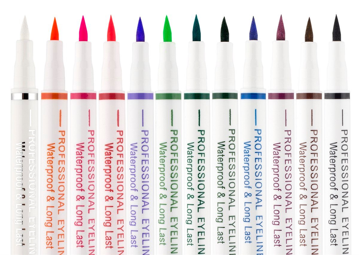 12 Renk Pen Eyeliner Seti