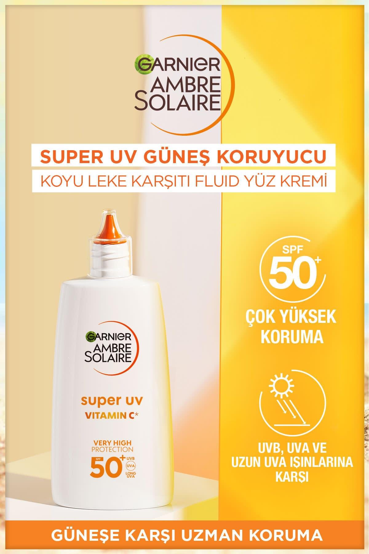 Ambre Solaire Super UV C Vitamini Koyu Leke Karşıtı Fluid Krem SPF50+ 40ML