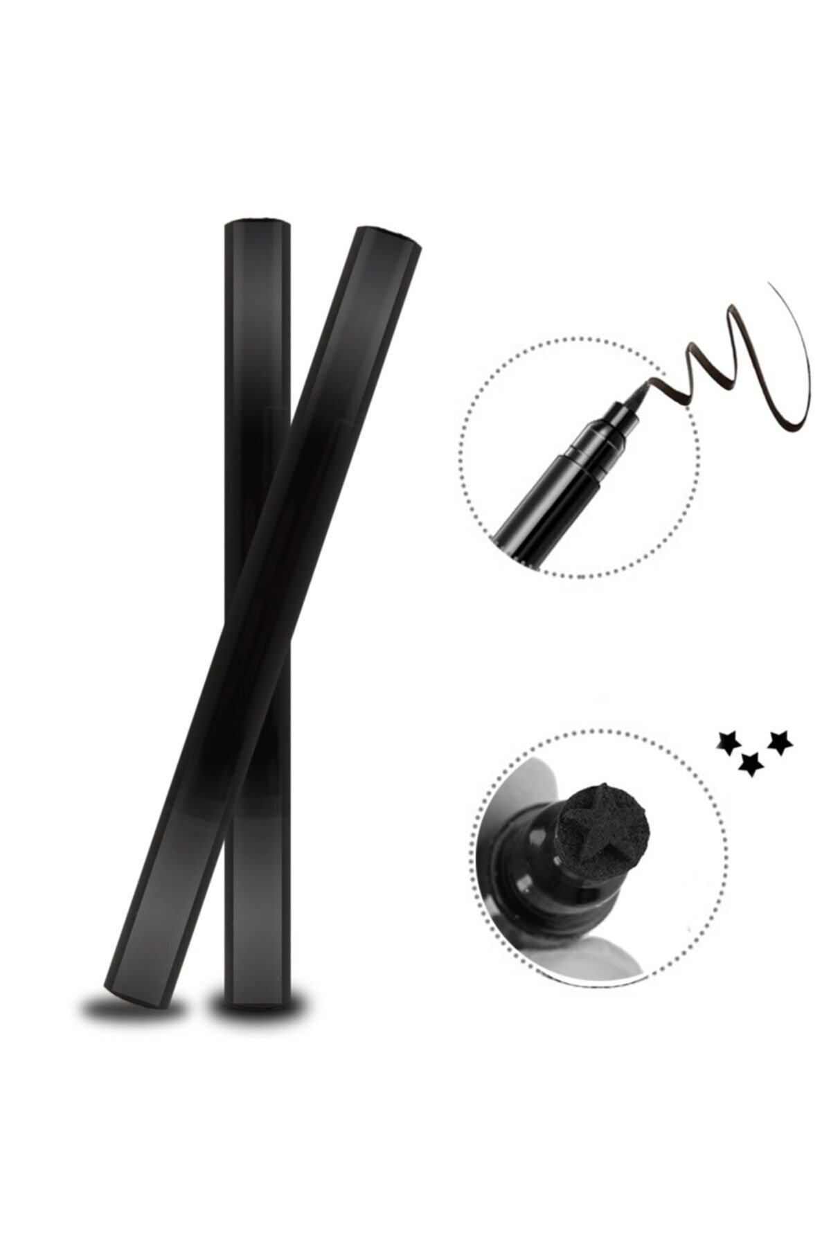 Çift Uçlu Yıldız Desenli Eyeliner