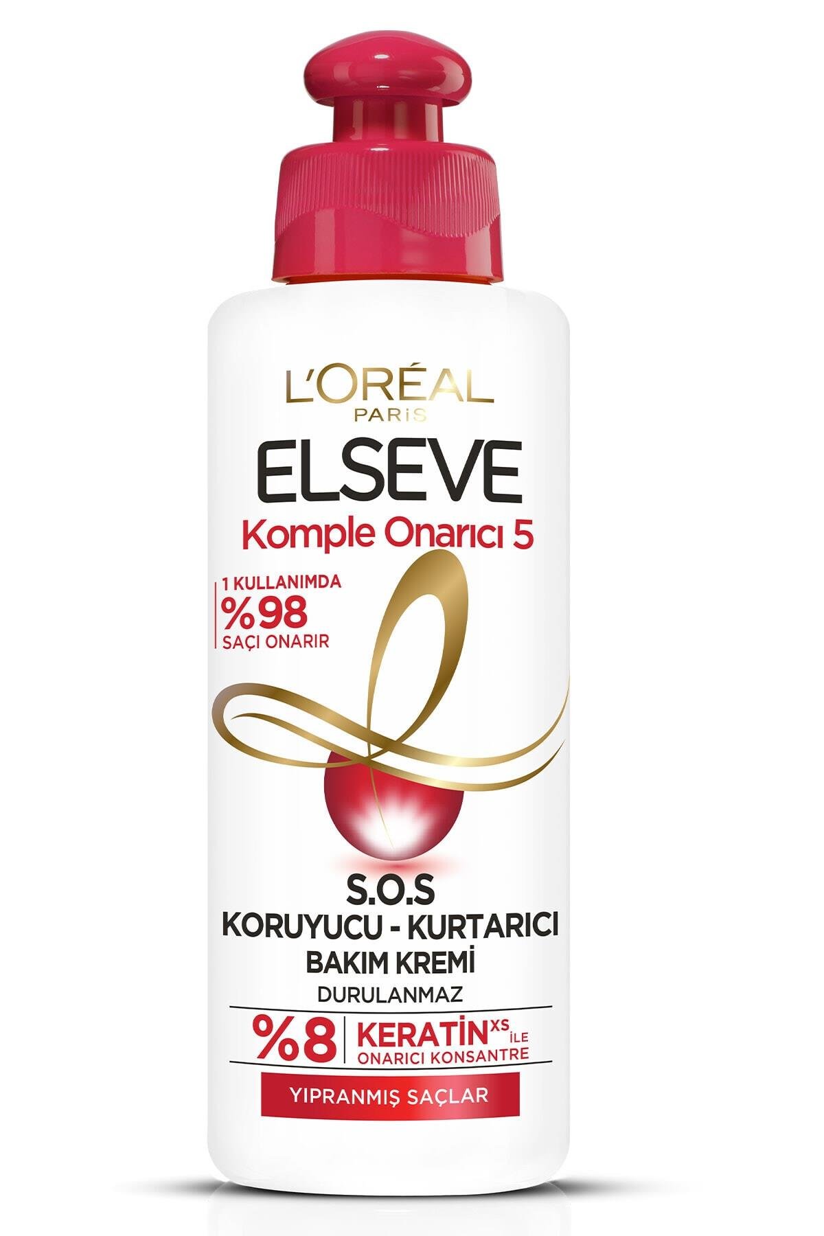 Elseve Komple Onarıcı 5 Yıpranmış Saçlar Için Keratin Içeren Koruyucu Bakım Kremi 200 ml