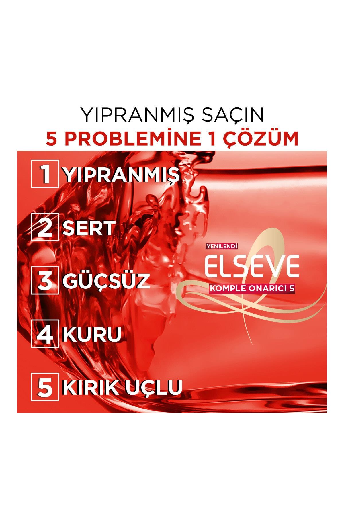 Elseve Komple Onarıcı 5 Yıpranmış Saçlar Için Keratin Içeren Koruyucu Bakım Kremi 200 ml