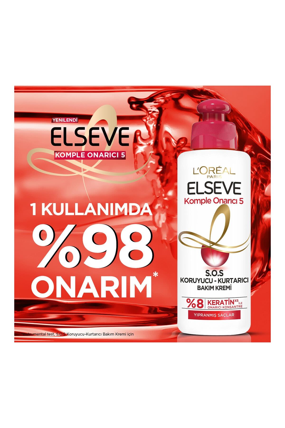 Elseve Komple Onarıcı 5 Yıpranmış Saçlar Için Keratin Içeren Koruyucu Bakım Kremi 200 ml