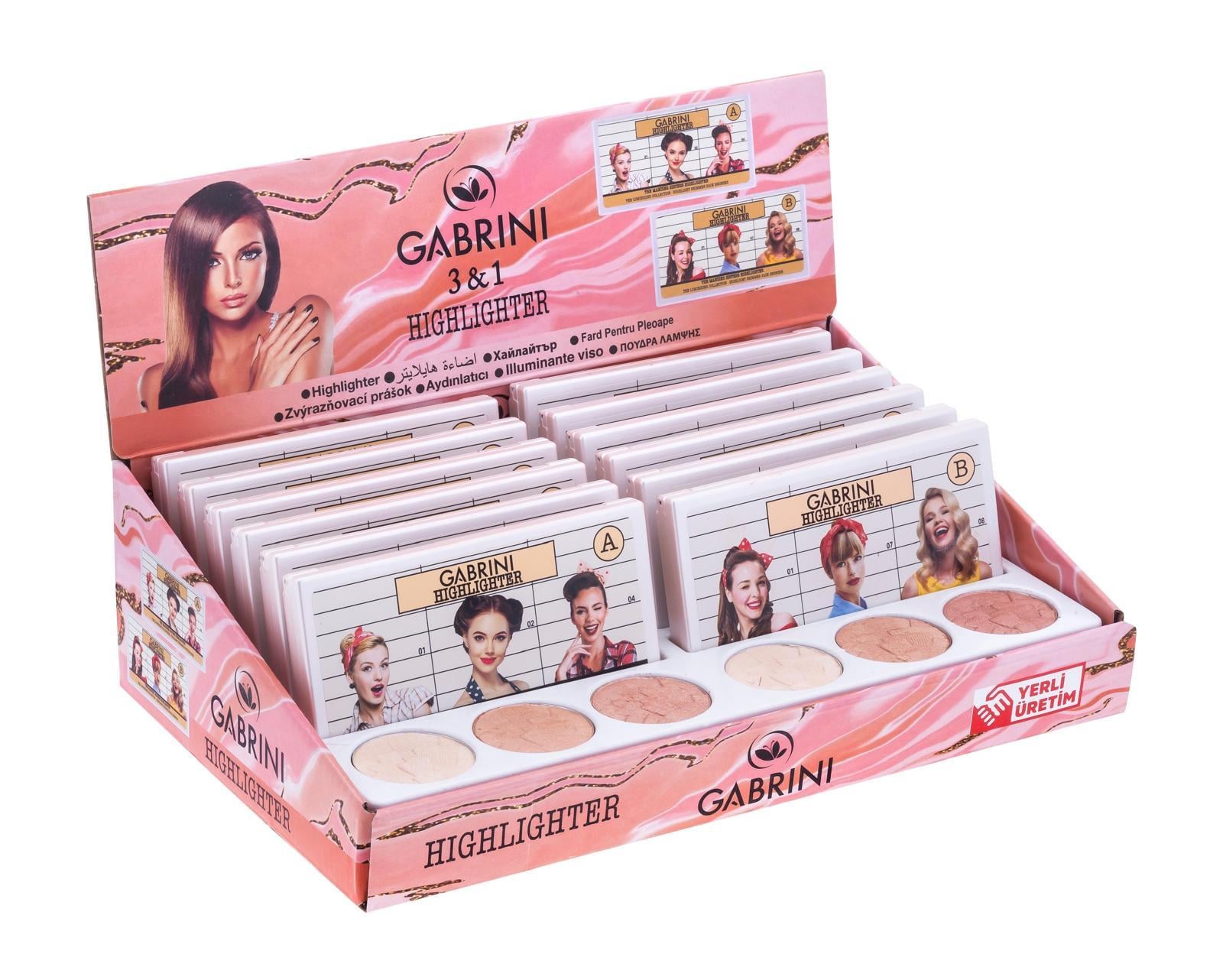 Gabrini 3'lü Aydınlatıcı Paleti B