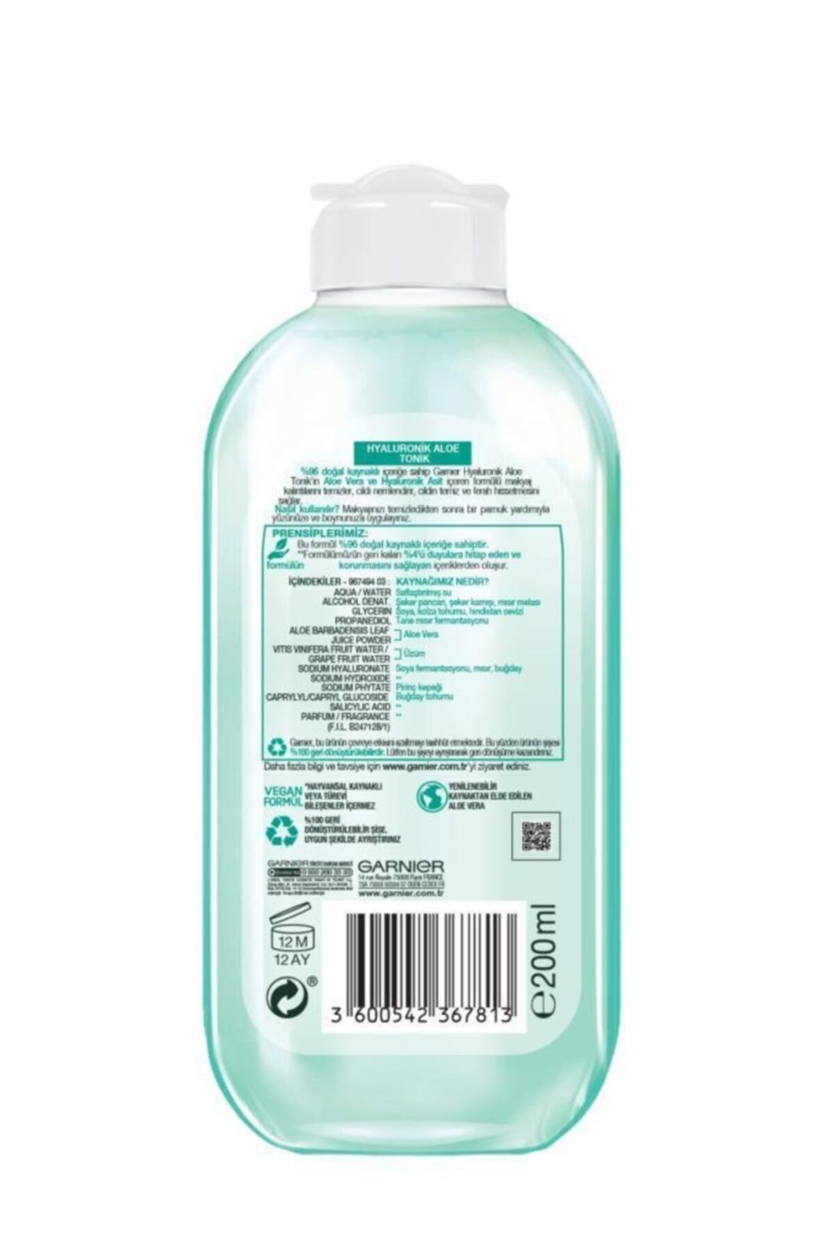 Garnier Hyaluronik Aloe Tonik Ferahlatıcı Ve Nemlendirici Tonik