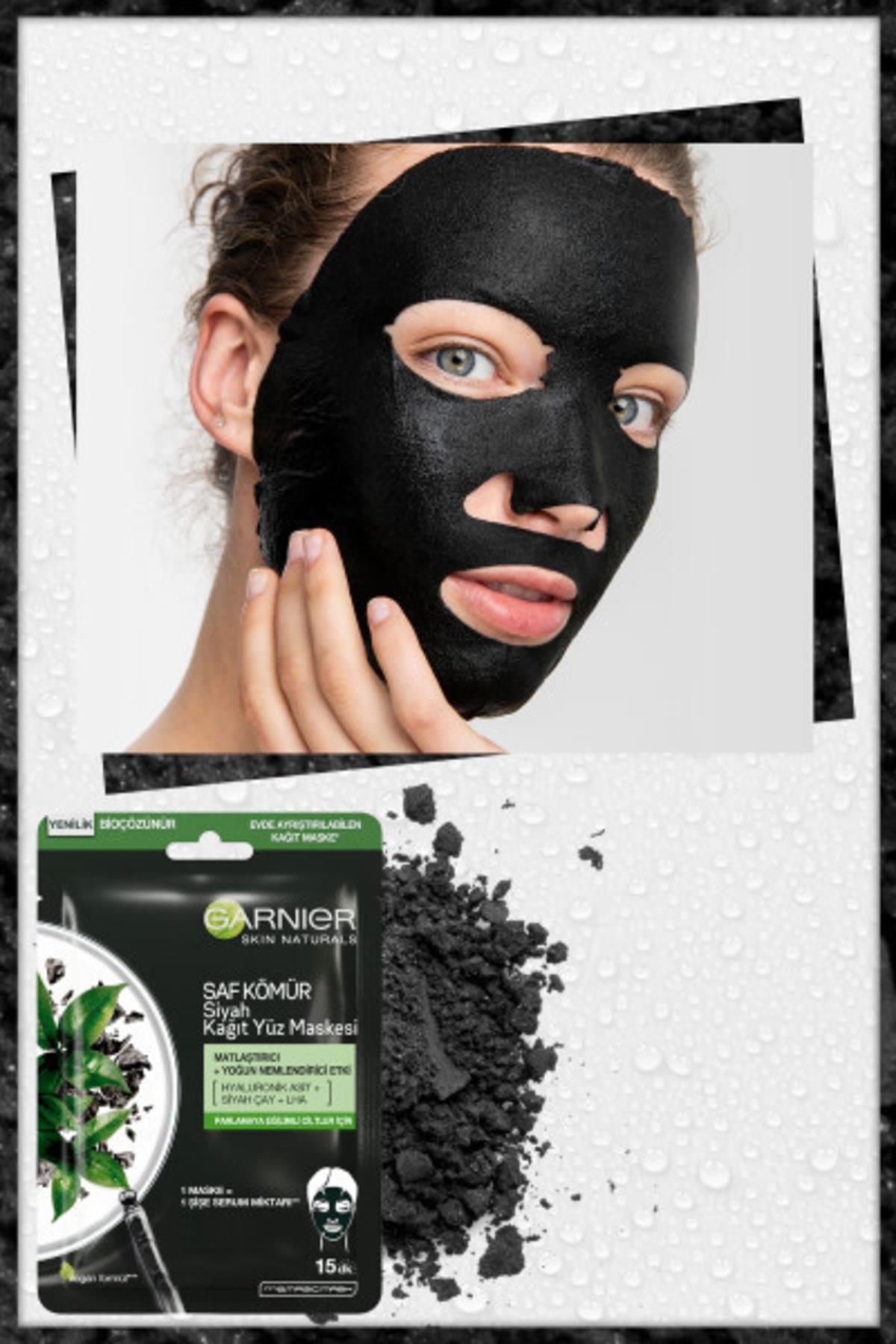 Garnier Siyah Çay Kömürlü Kağıt Yüz Maskesi