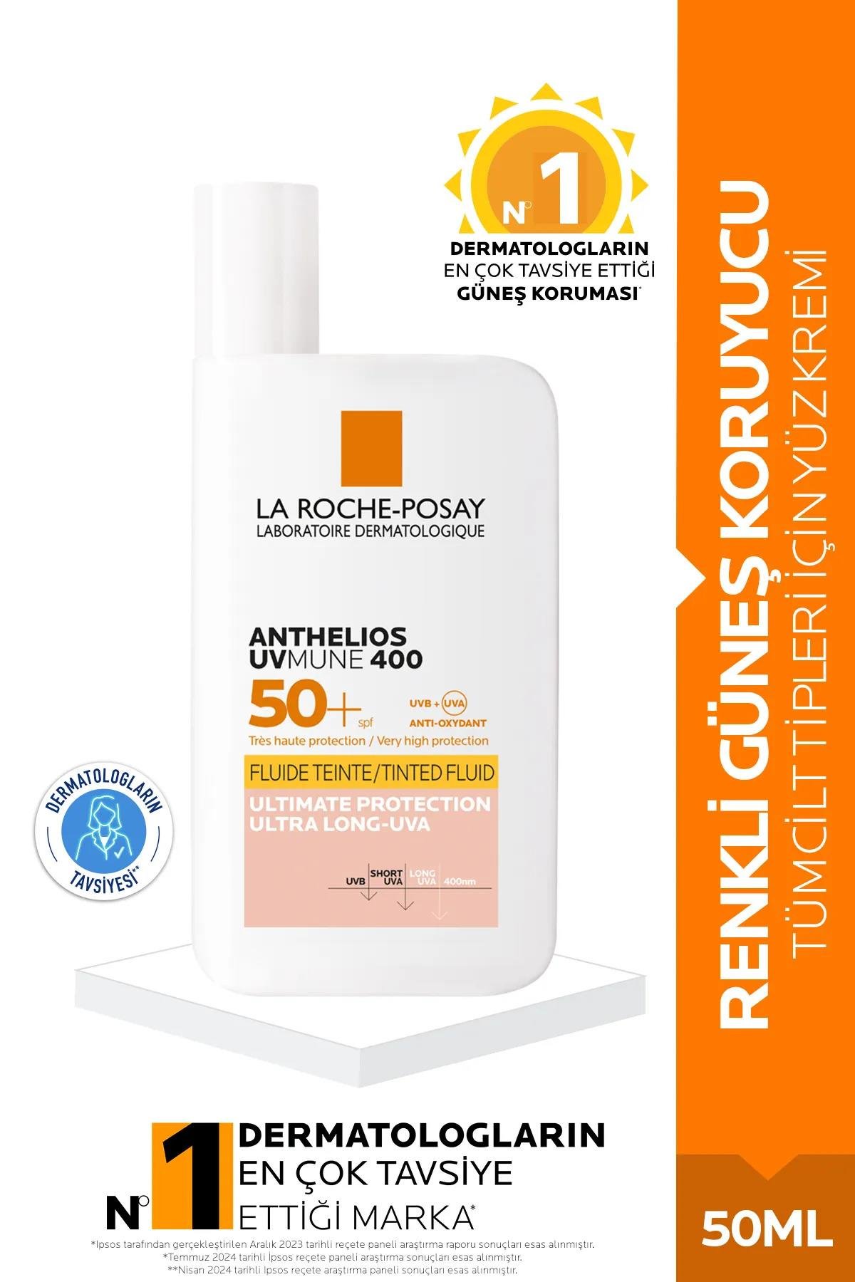 La Roche-Posay Anthelios UVmune 400 Oil Control Fluid 50 Faktör Renkli Güneş Kremi 50 ml