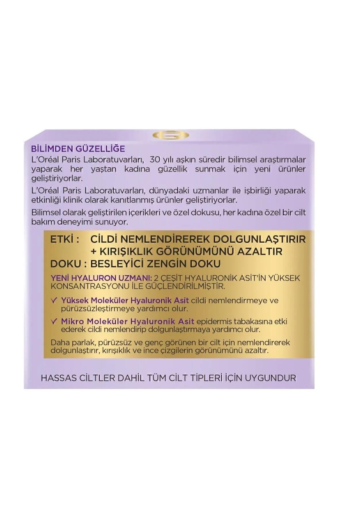 L'oréal Paris Hyaluron Uzmanı Cilt Dolgunlaştıran Nemlendirici Krem Gece