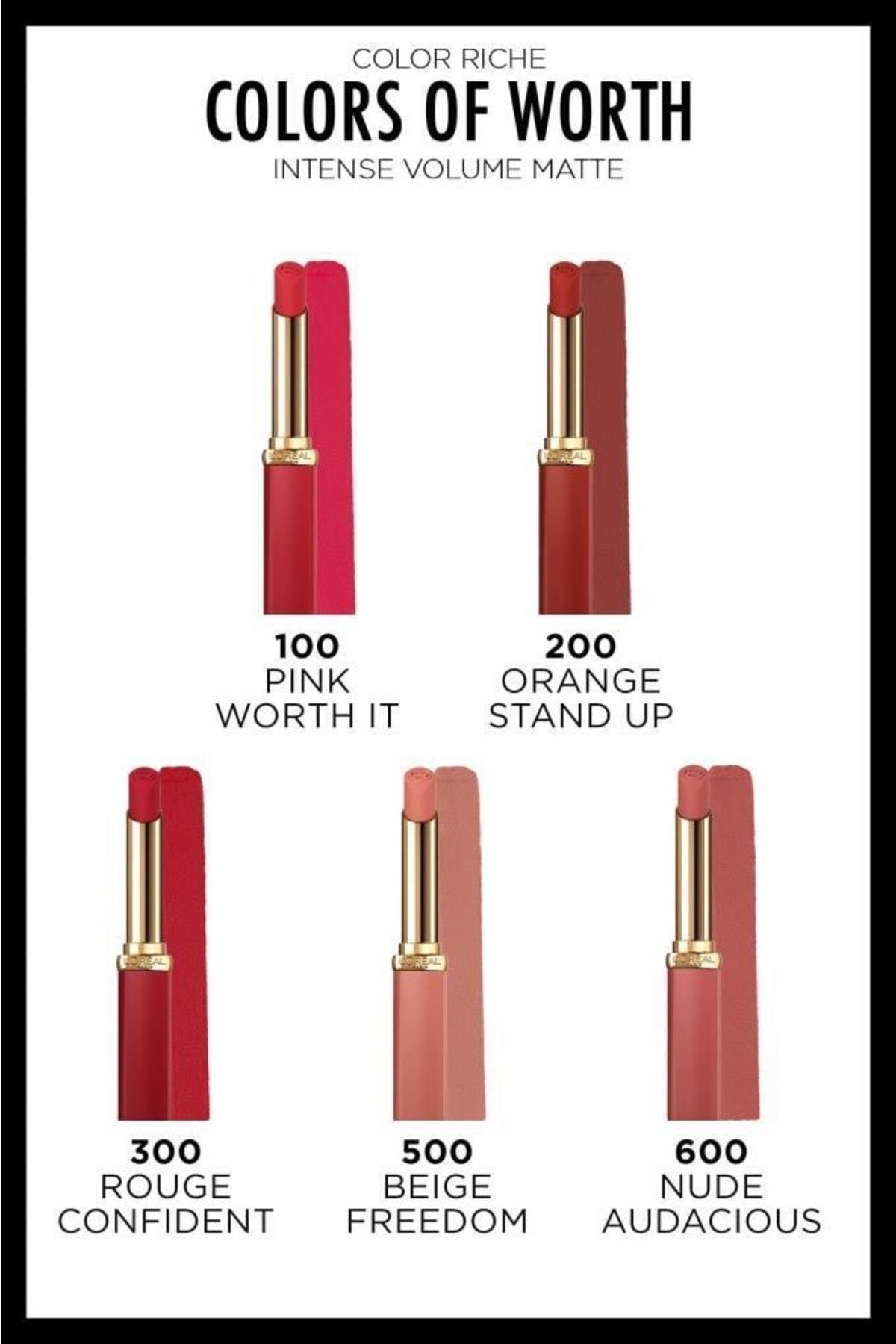 L'Oreal Paris Color Riche Colors Of Worth Intense Volume Matte Ruj