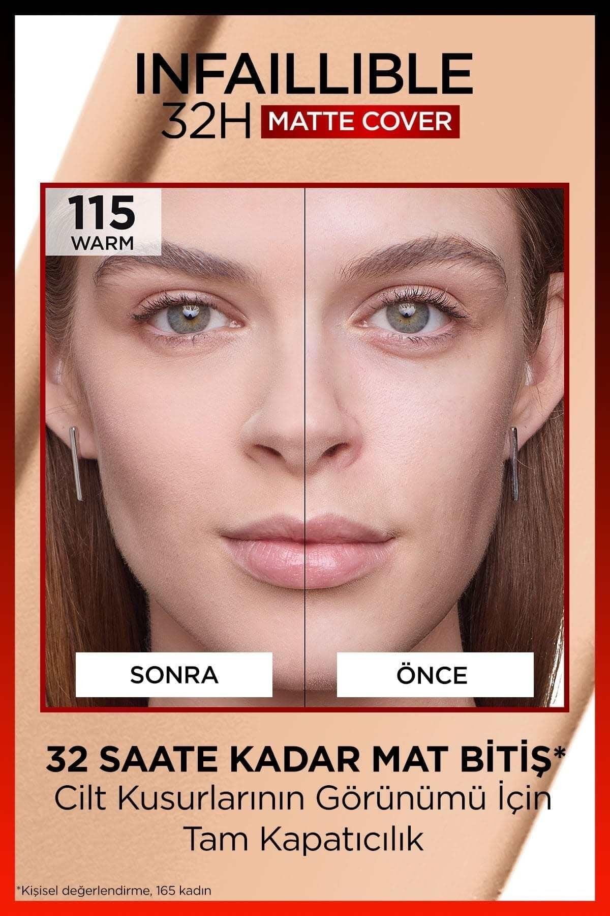 L'Oreal Paris Infaillible 32h Matte Cover Yüksek Kapatıcı Fondöten