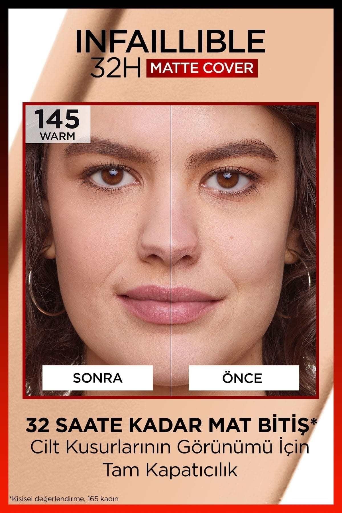 L'Oreal Paris Infaillible 32h Matte Cover Yüksek Kapatıcı Fondöten