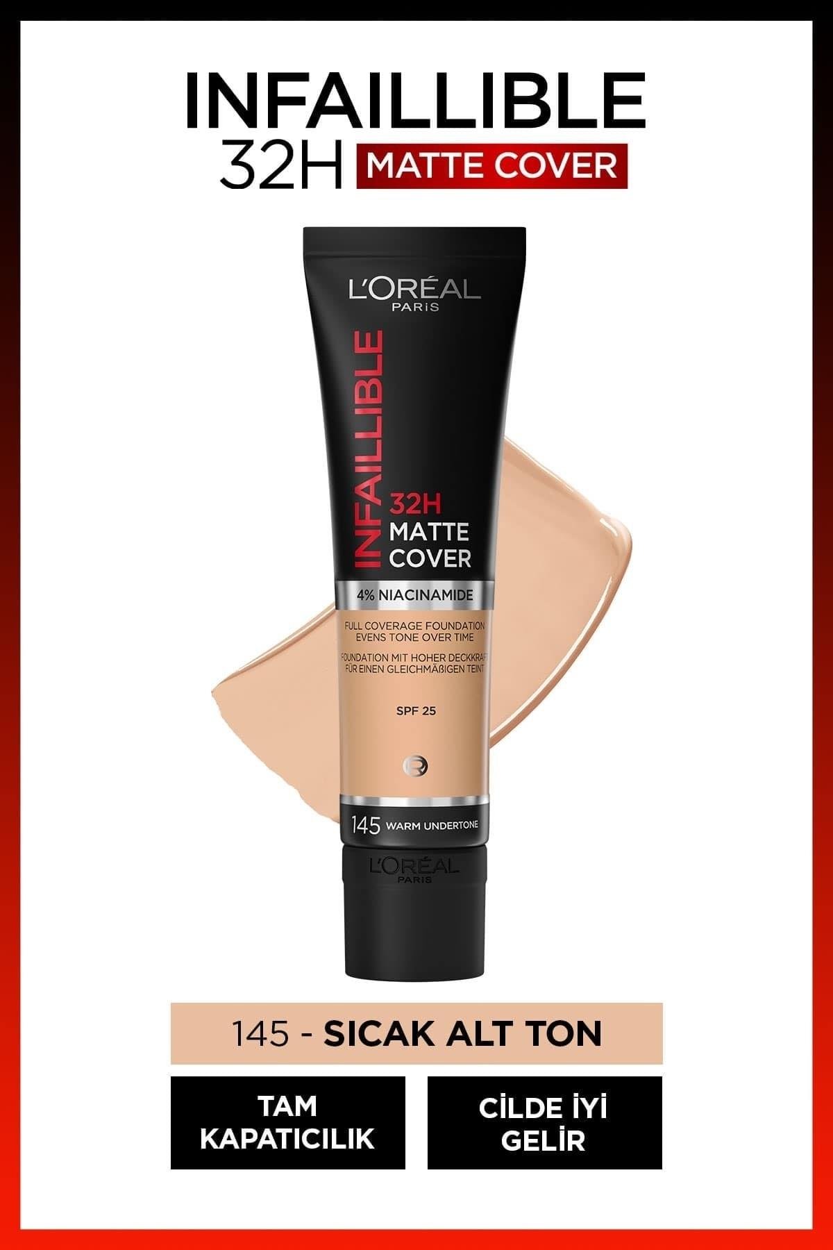 L'Oreal Paris Infaillible 32h Matte Cover Yüksek Kapatıcı Fondöten