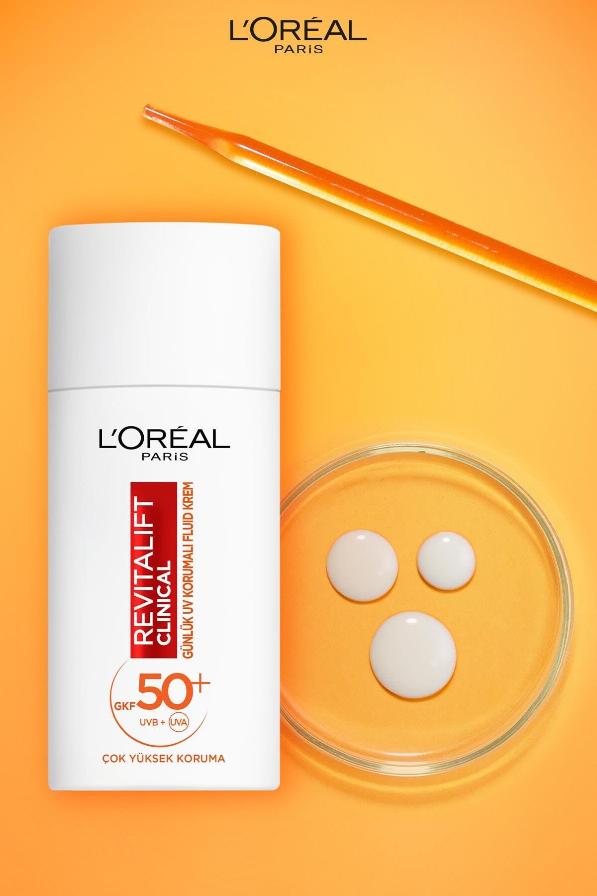 L'Oreal Paris Revitalift Clinical SPF 50+ Günlük Yüksek UV Korumalı Yüz Güneş Kremi 50ml