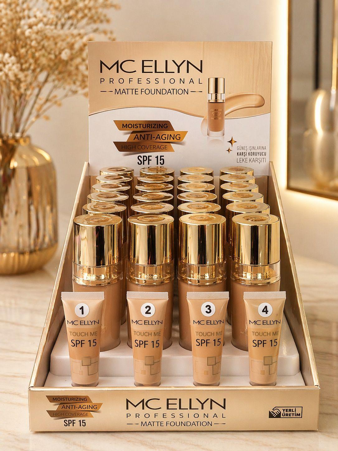 Mc Ellyn Mat Anti Aging Gold Şişe Fondöten 24'lü Paket