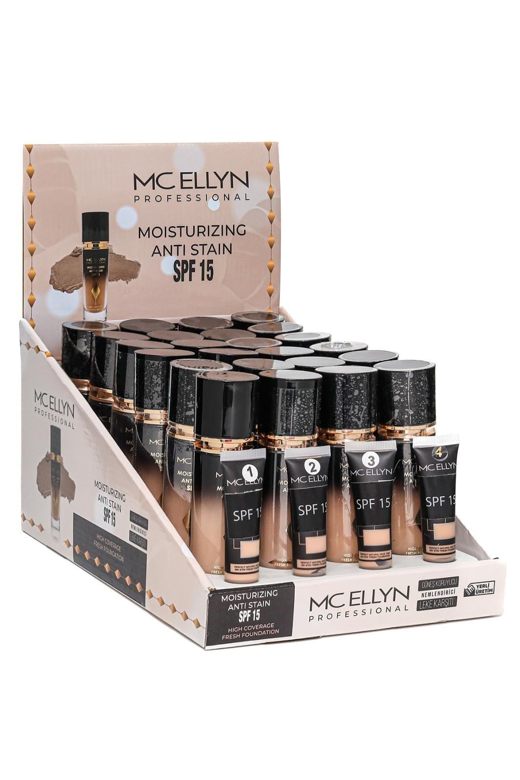 Mc Ellyn Moisturizing Anti Stain Spf 15 Siyah Şişe Fondöten 24'lü