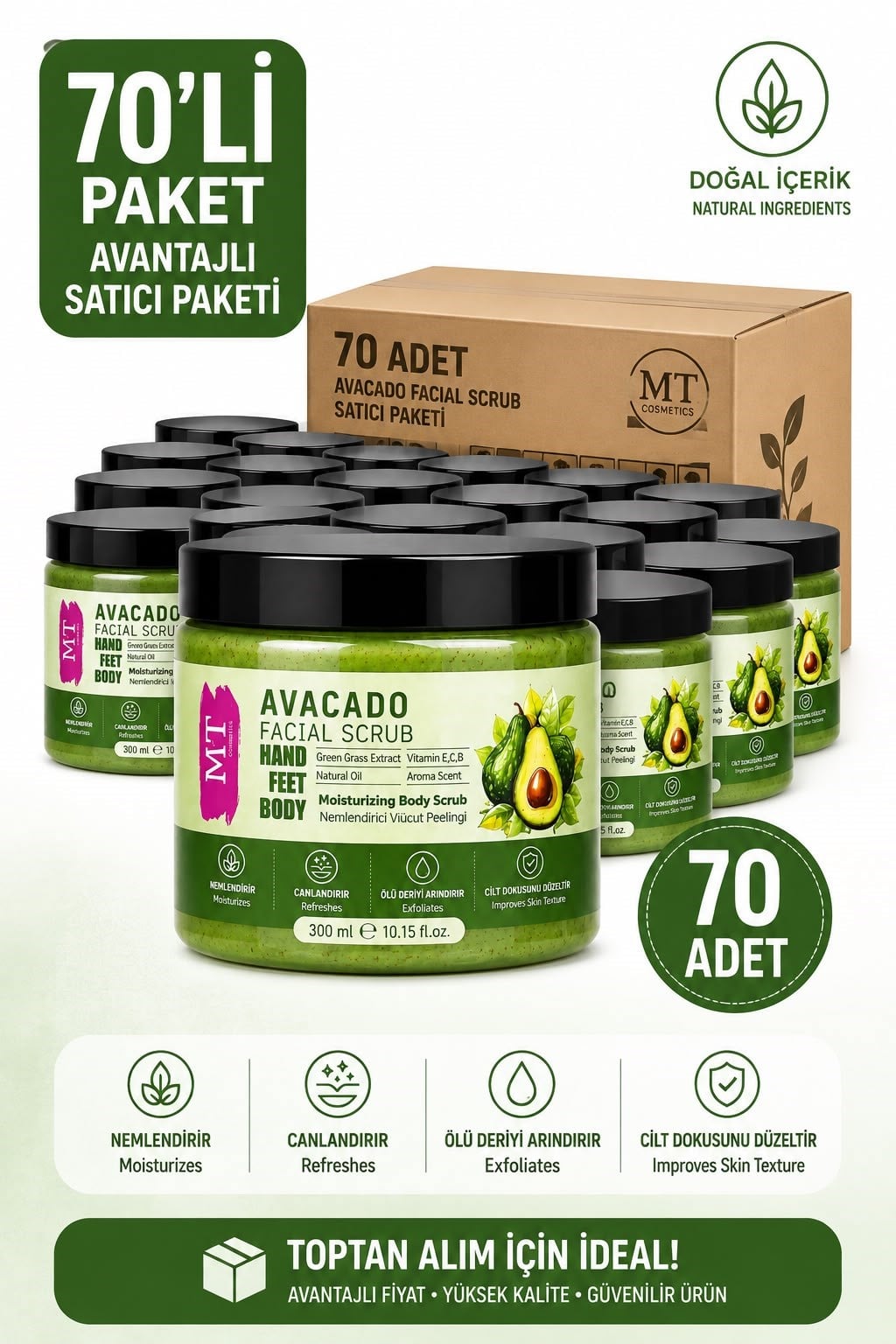 Mt Avacado Nemlendirici Vücut Peelingi 300 Ml