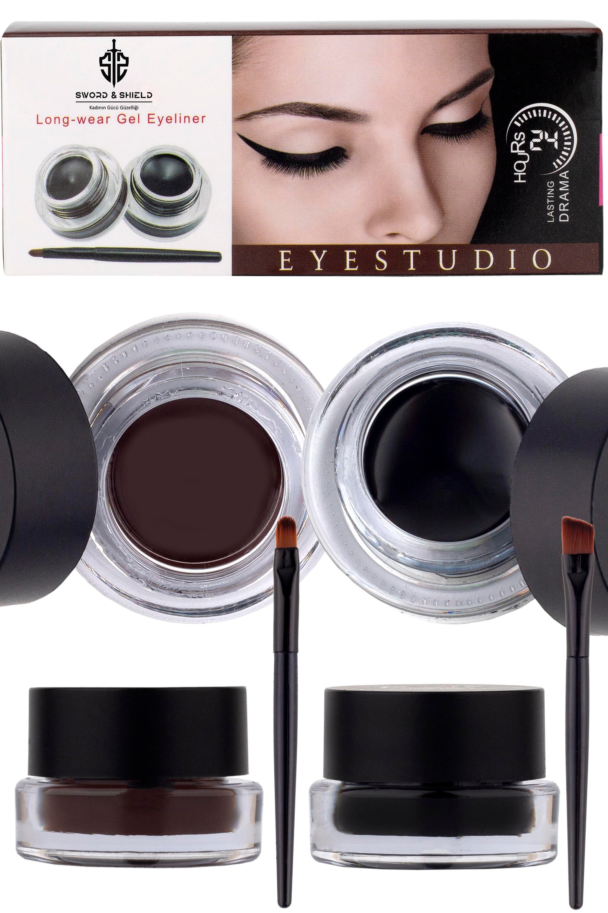 S&S 4'lü Jel Eyeliner Seti - Kahve ve Siyah