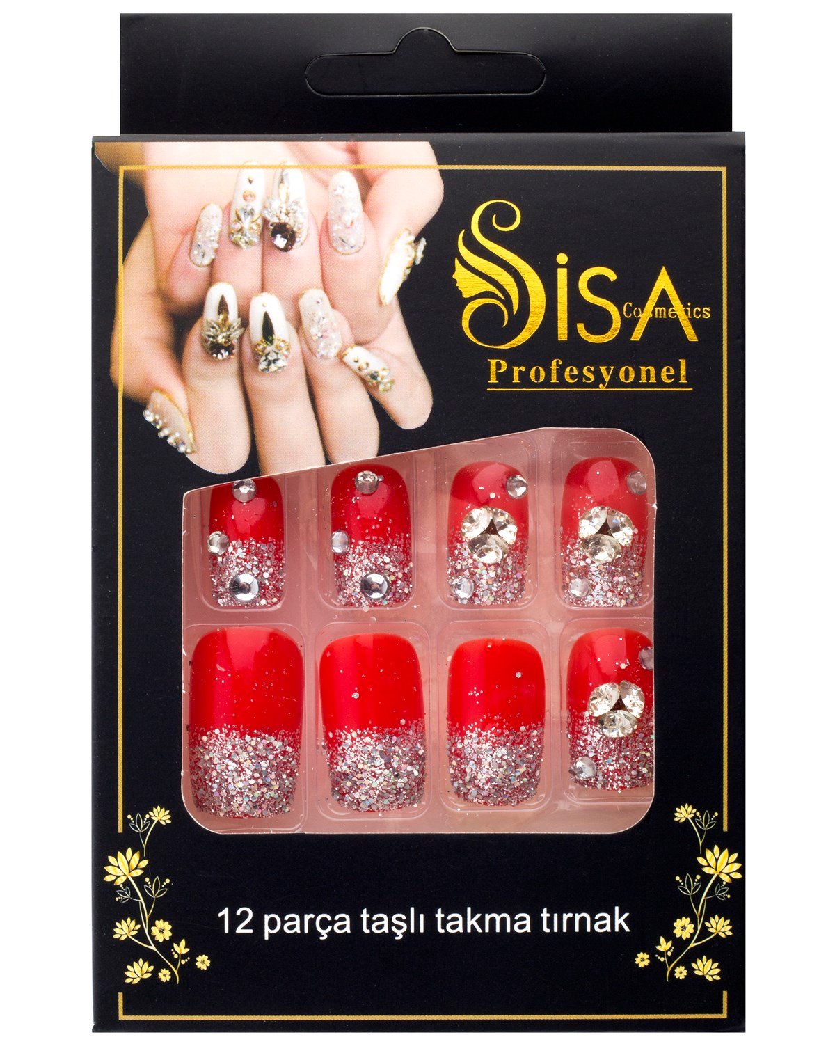 Taşlı Takma Tırnak B4
