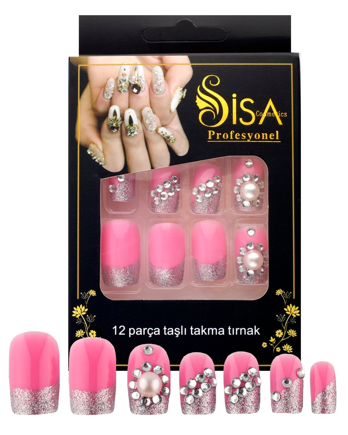 Taşlı Takma Tırnak B7