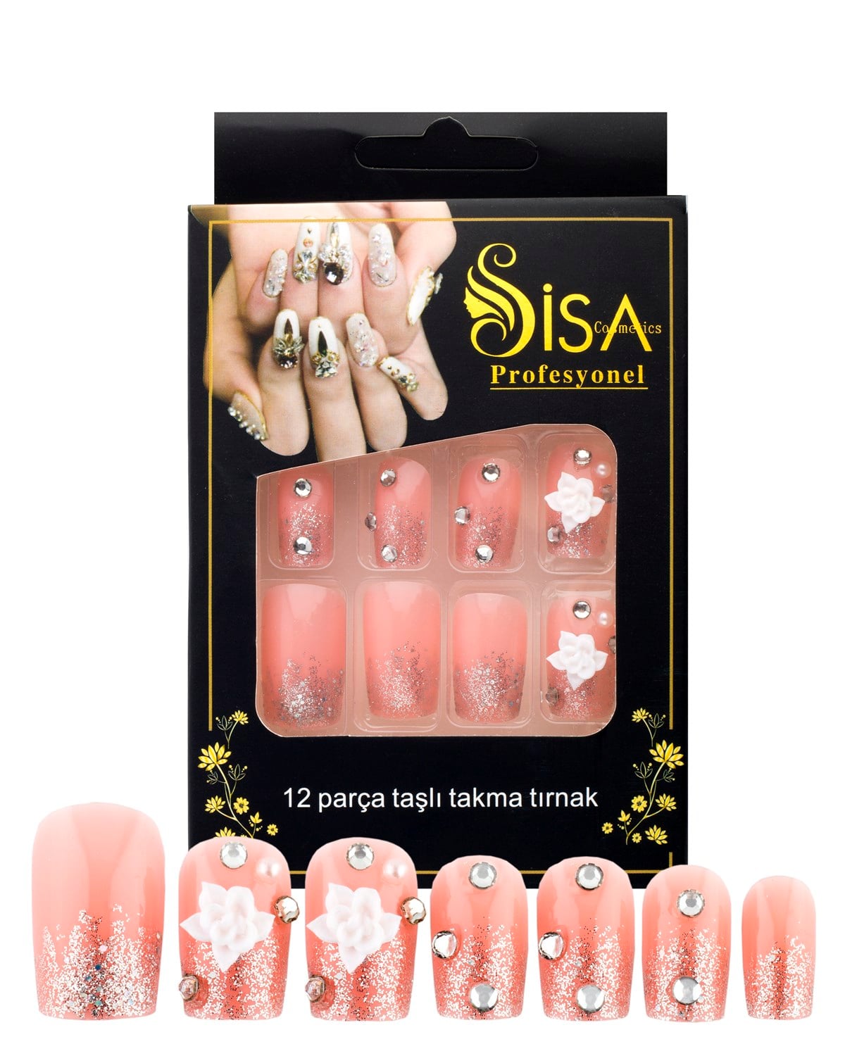 Taşlı Takma Tırnak C1
