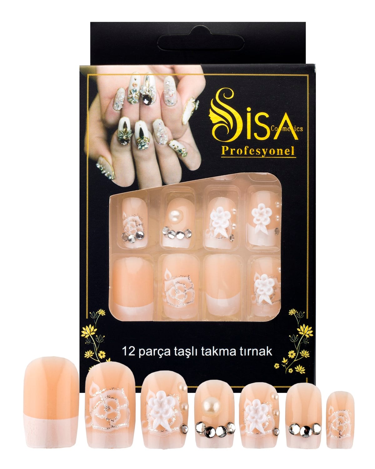 Taşlı Takma Tırnak C7