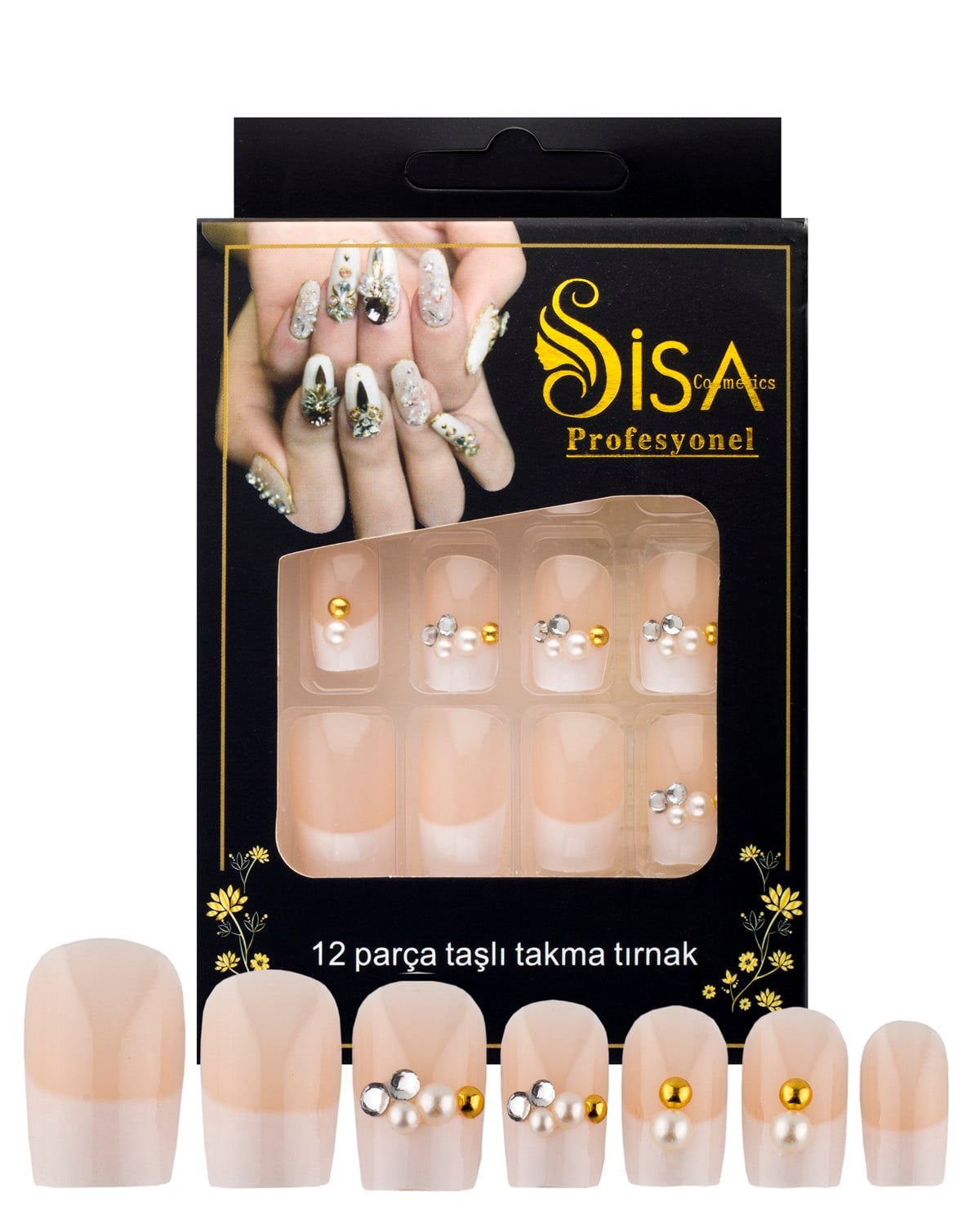 Taşlı Takma Tırnak C9