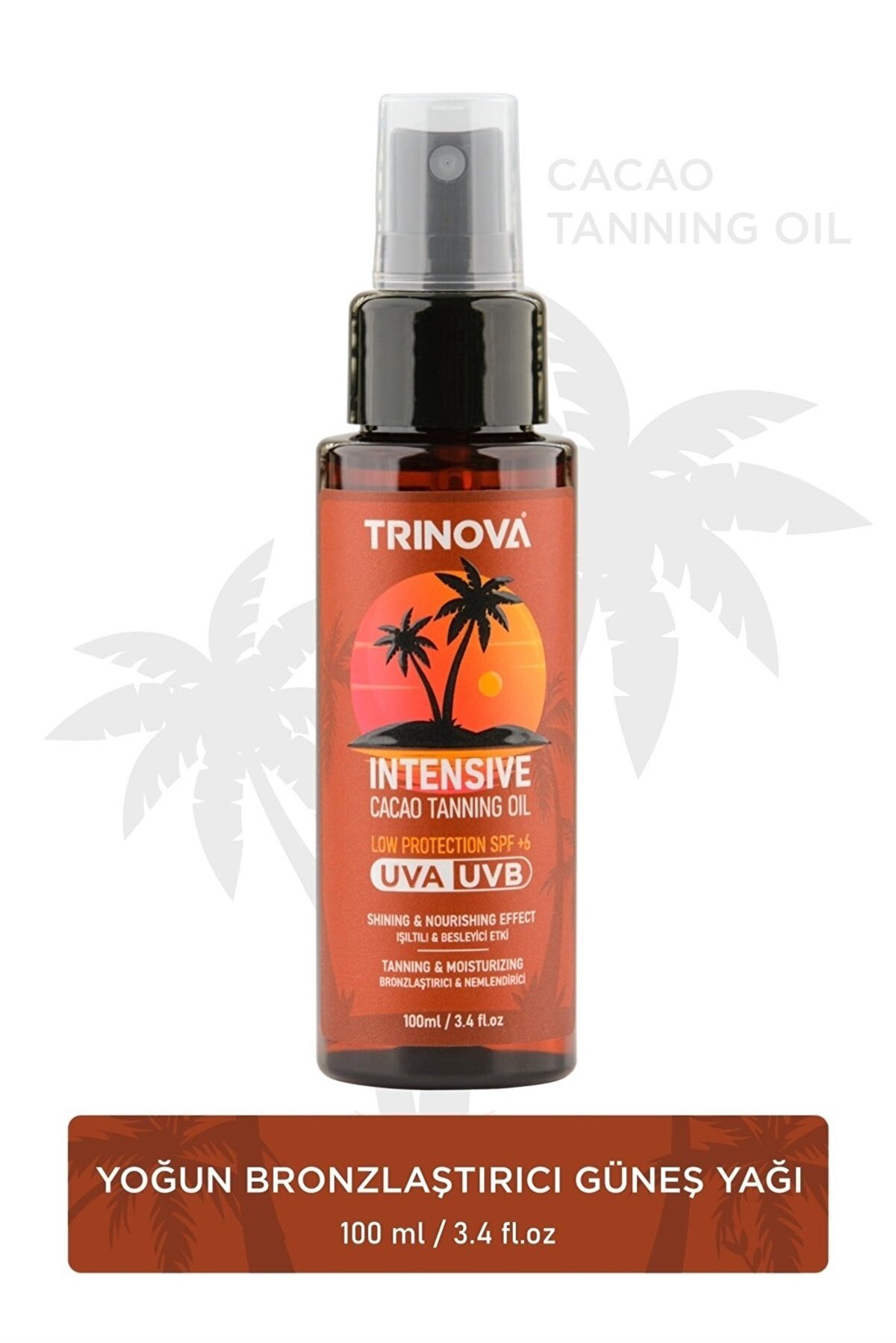 Trinova Cacao Nemlendirici Bronzlaştırıcı Güneş Yağı