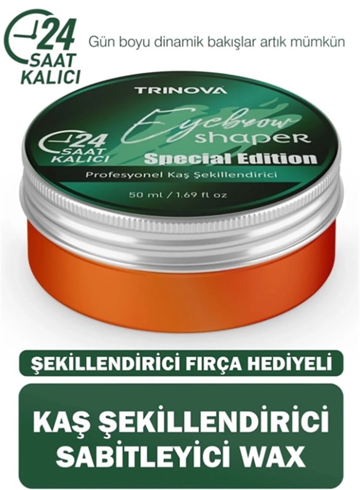 Trinova Kolojen'li Kaş Sabitleyici Şekillendirici Wax 50ml