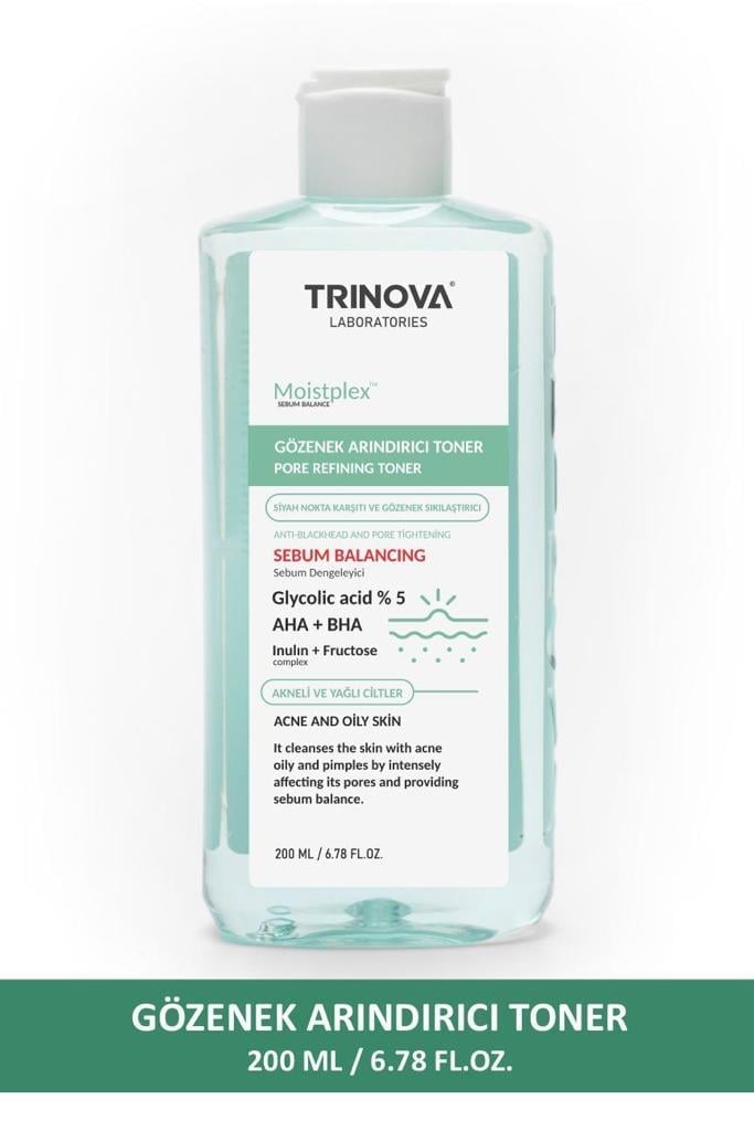 Trinova Moıstplex Sıyah Nokta Karşıtı Ve Gözenek Sıkılaştırıcı Arındırıcı Toner