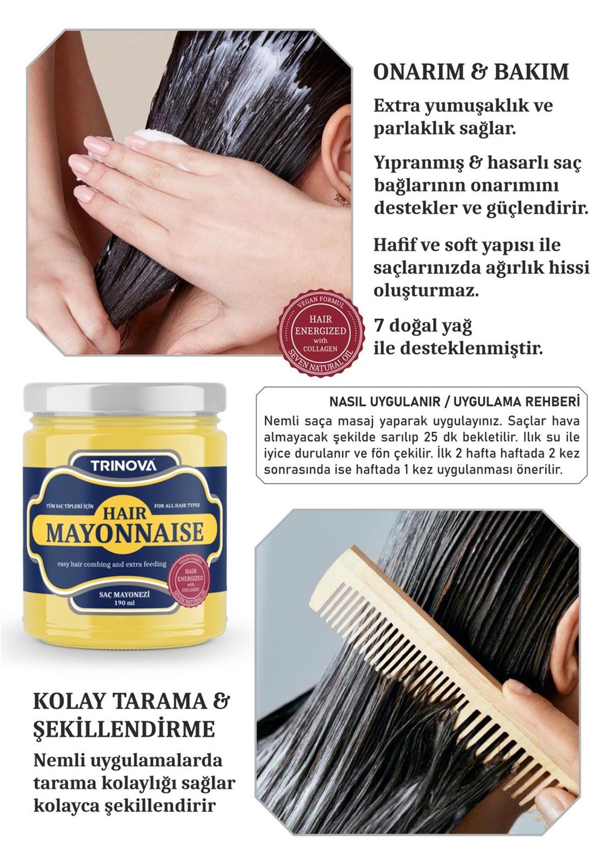 Trinova Saç Mayonezi Bakım Maskesi
