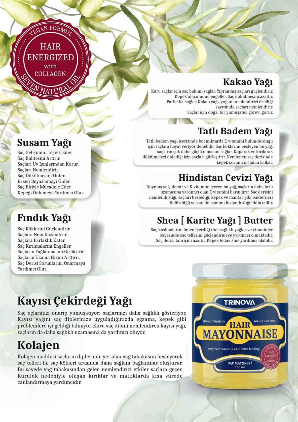 Trinova Saç Mayonezi Bakım Maskesi