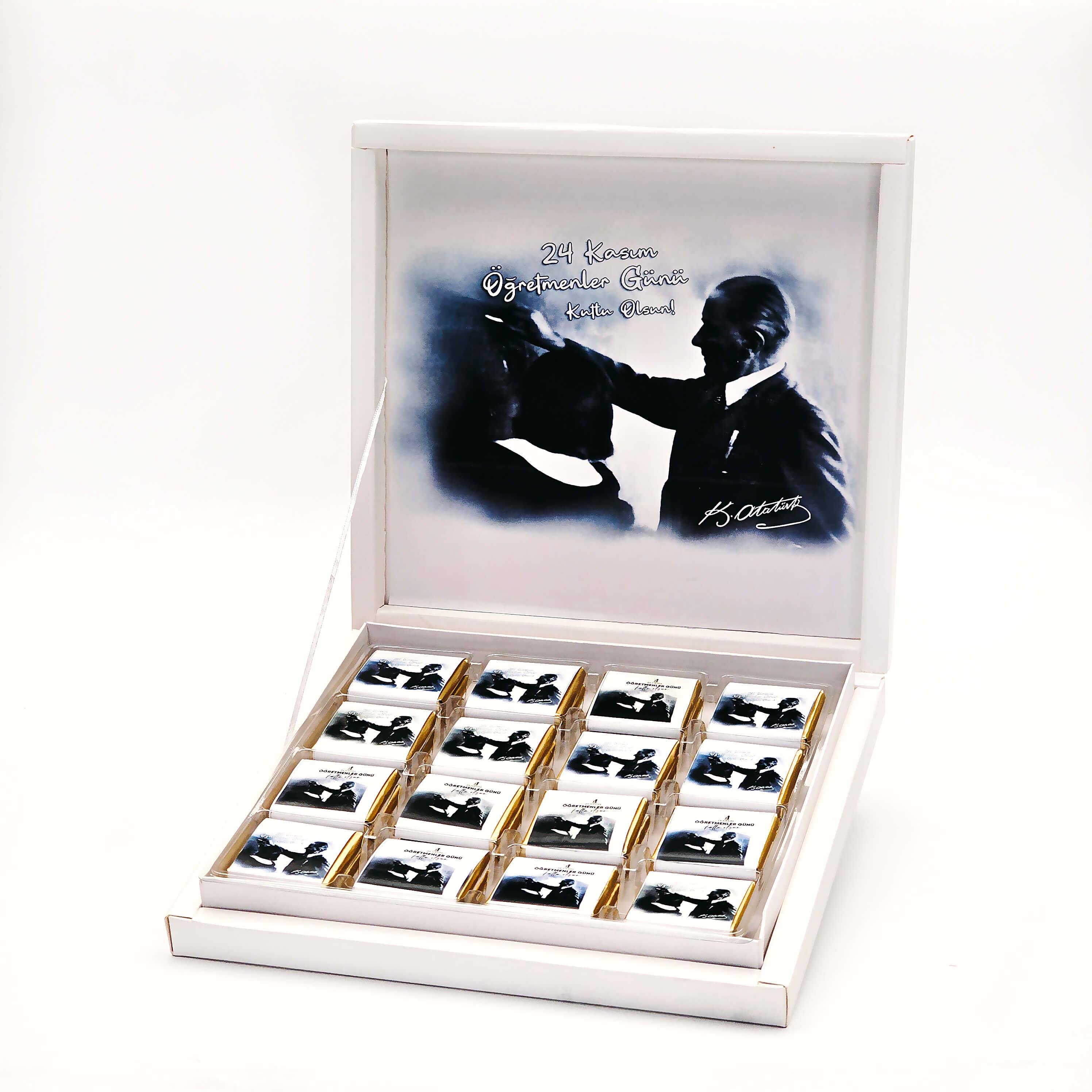 Atatürk Temalı Öğretmenler Günü Madlen Çikolata 48 Adet