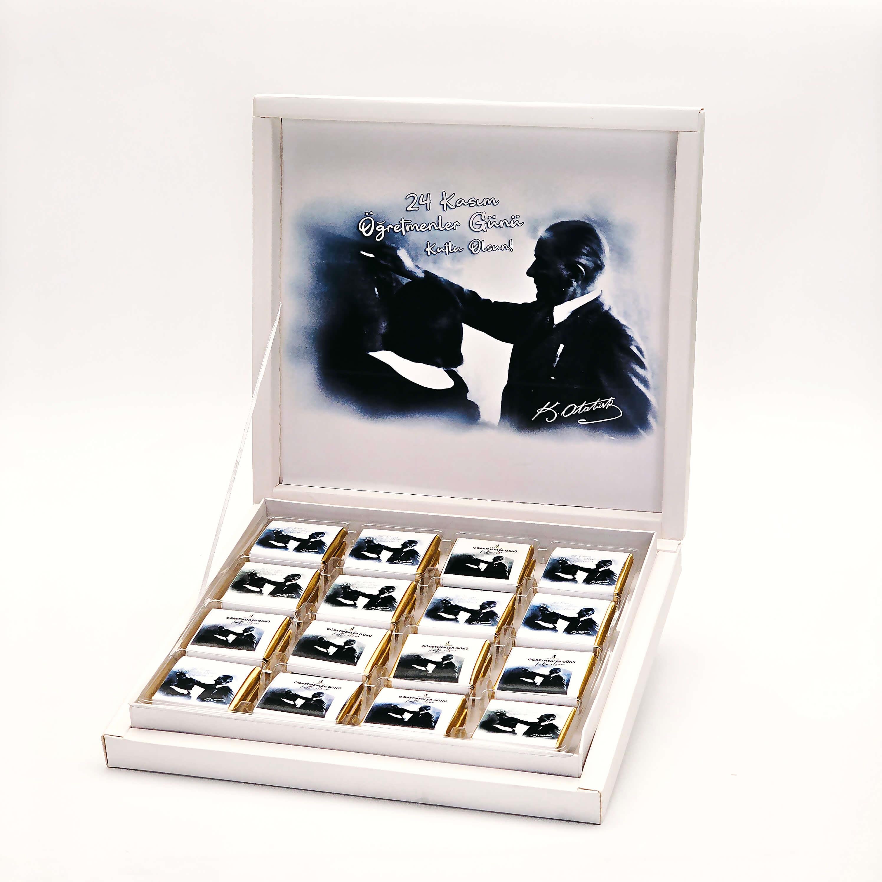 Atatürk Temalı Öğretmenler Günü Madlen Çikolata 48 Adet