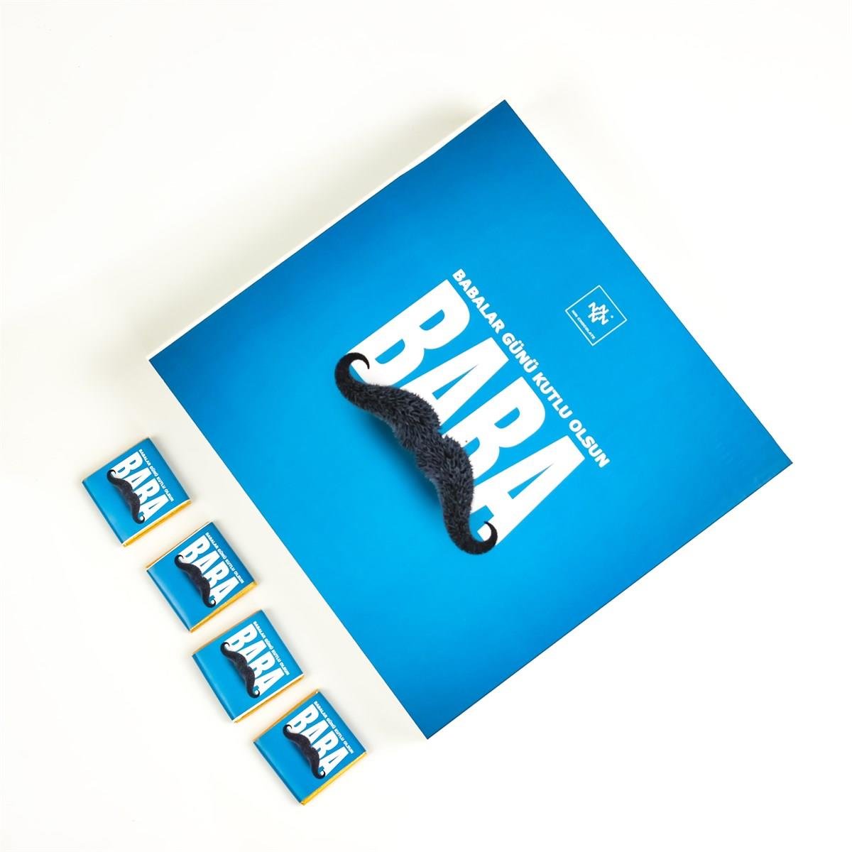 Babalar Günü Bıyık Desenli Madlen Çikolata (84 adet)