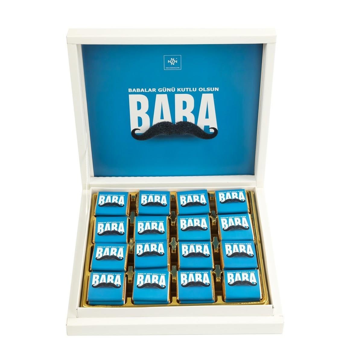 Babalar Günü Bıyık Desenli Madlen Çikolata (84 adet)