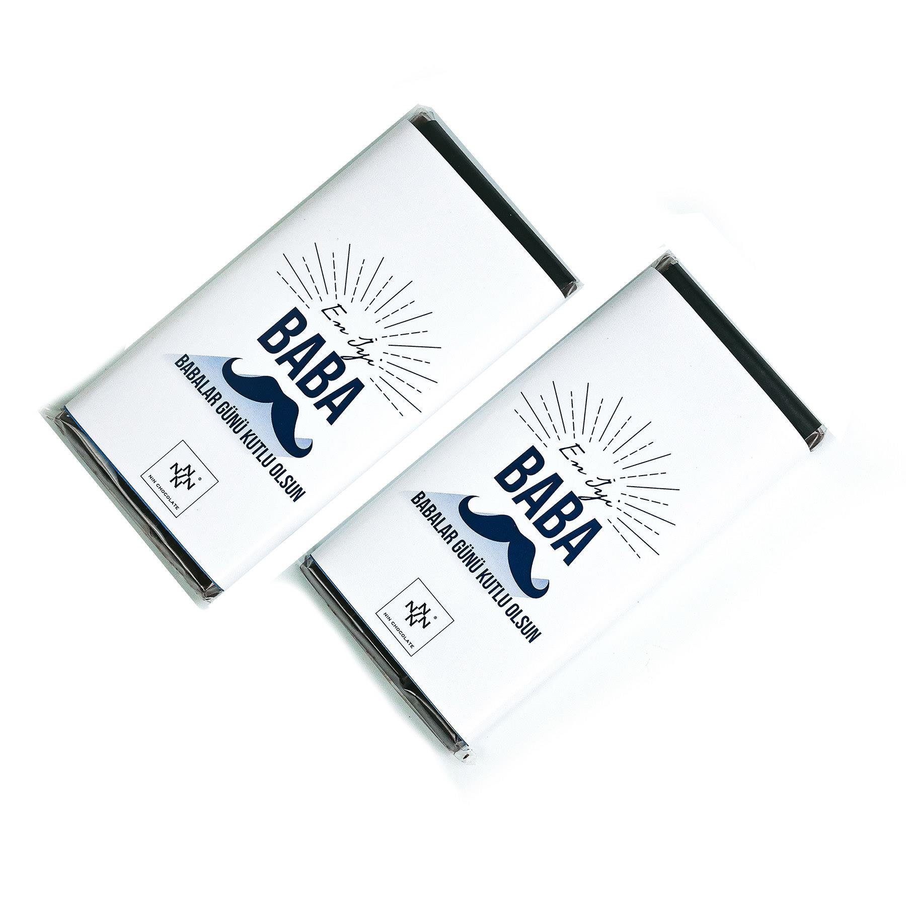 Babalar Günü Bıyıklı En İyi Baba Tasarım Tablet Çikolata