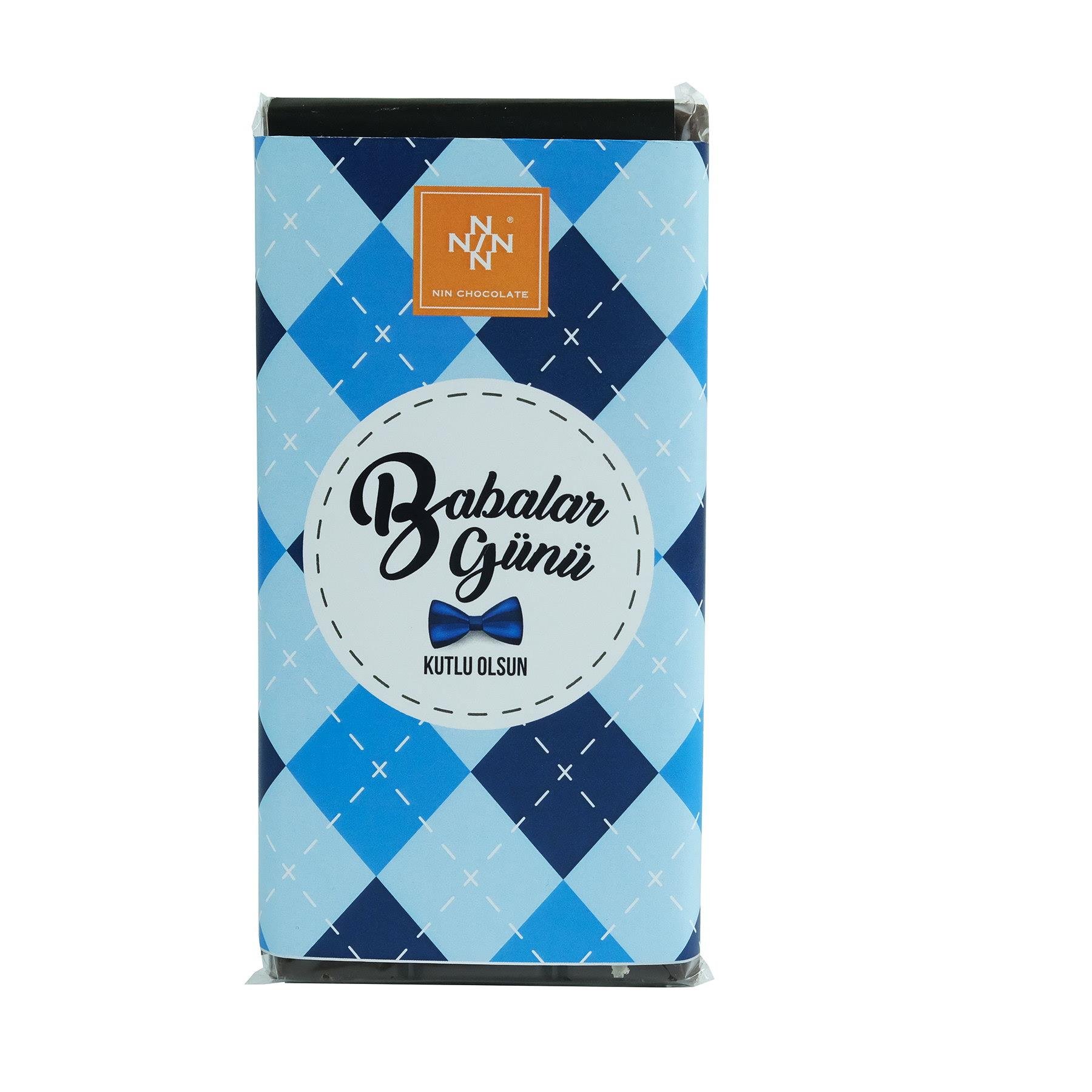 Babalar Günü Damalı Süveter Tasarım Tablet Çikolata