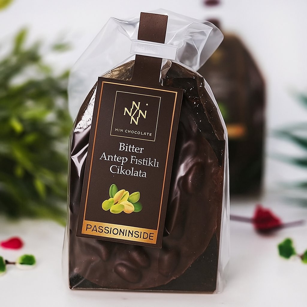 Dökme Bitter Fıstıklı Tablet Çikolata