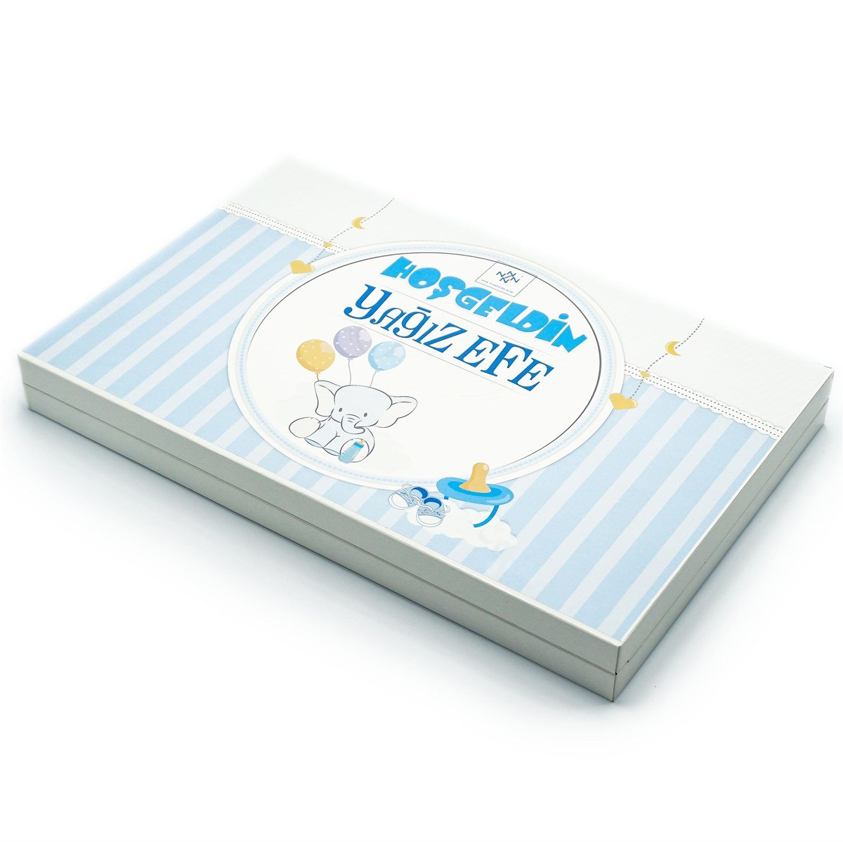 Erkek Bebek Çikolatası 162 Adet Napoliten Çikolata Mavi Fil