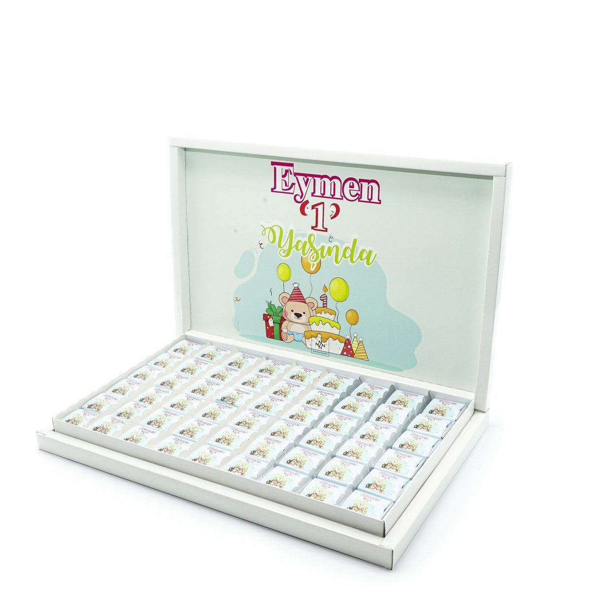 Erkek Bebek Çikolatası 162 Adet Napoliten Çikolata 1 Yaş