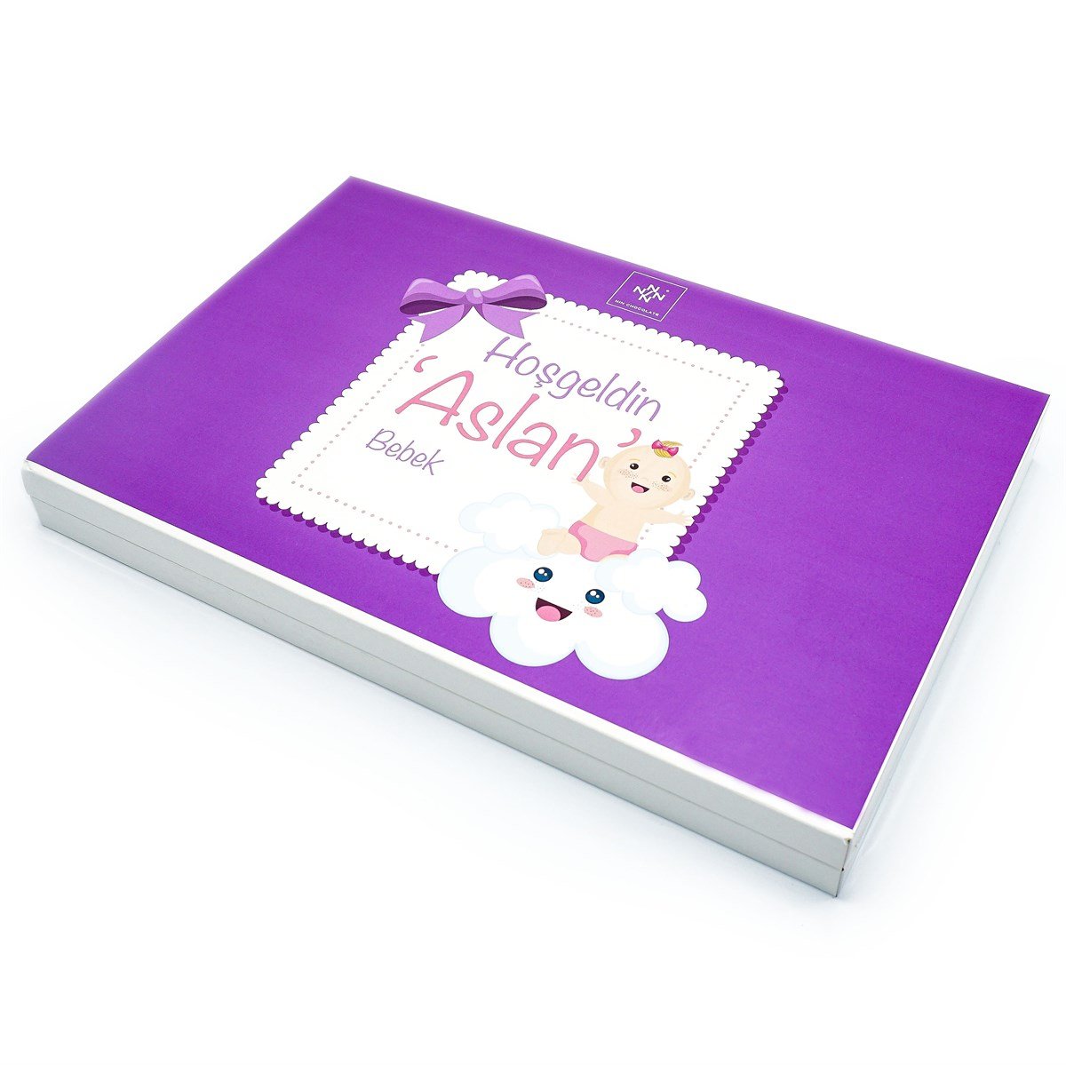 Erkek Bebek Çikolatası 162 Adet Napoliten Çikolata Mor