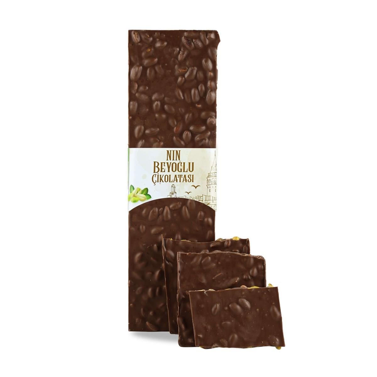 Fıstıklı Beyoğlu Çikolatası Sütlü 250g