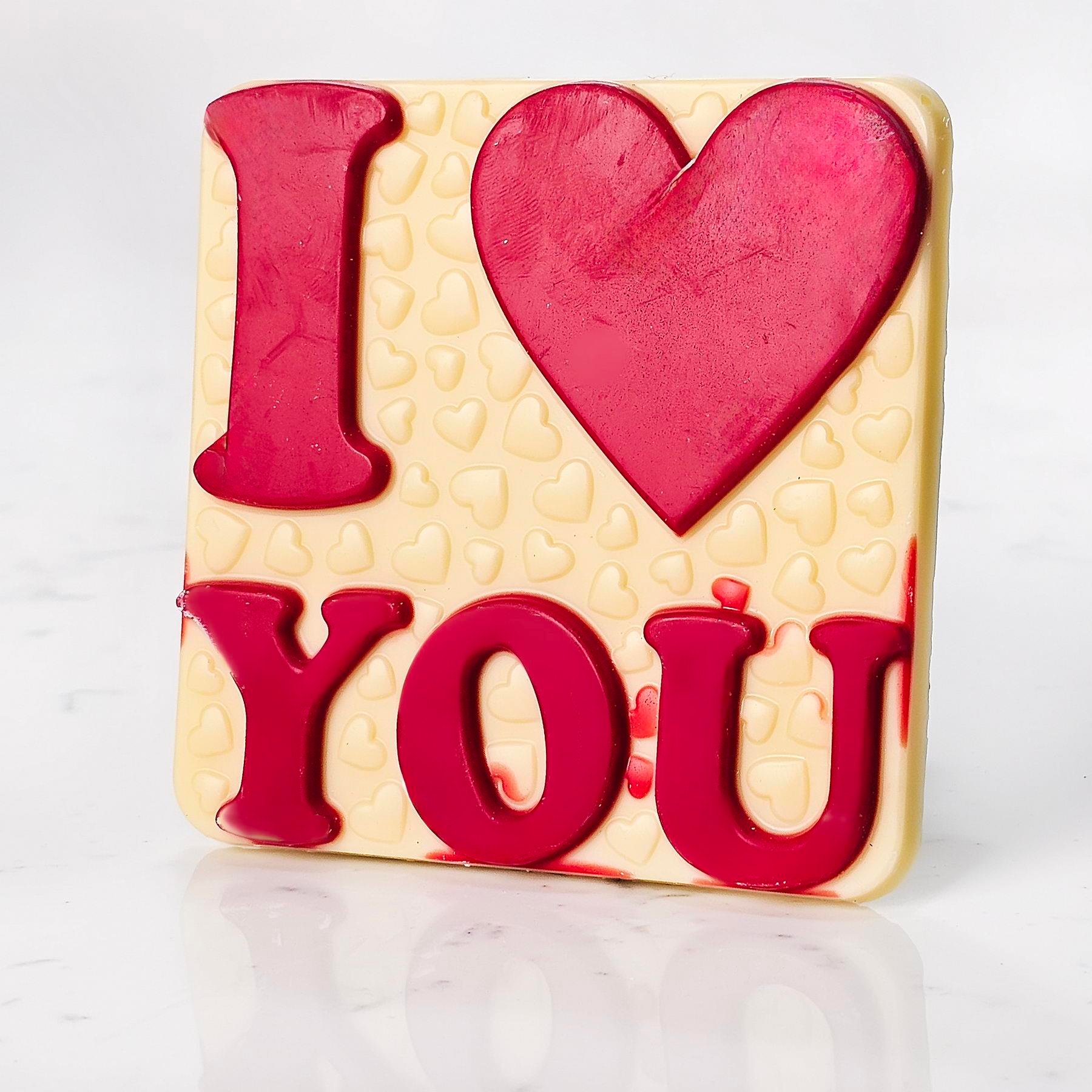 I Love You Fildişi Tablet Çikolata