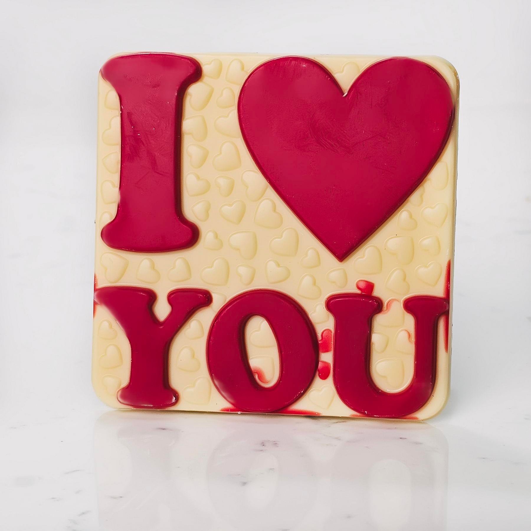 I Love You Fildişi Tablet Çikolata