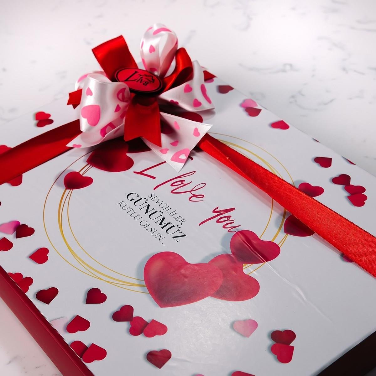 I Love You Yaldızlı Sevgililer Günü Çikolatası